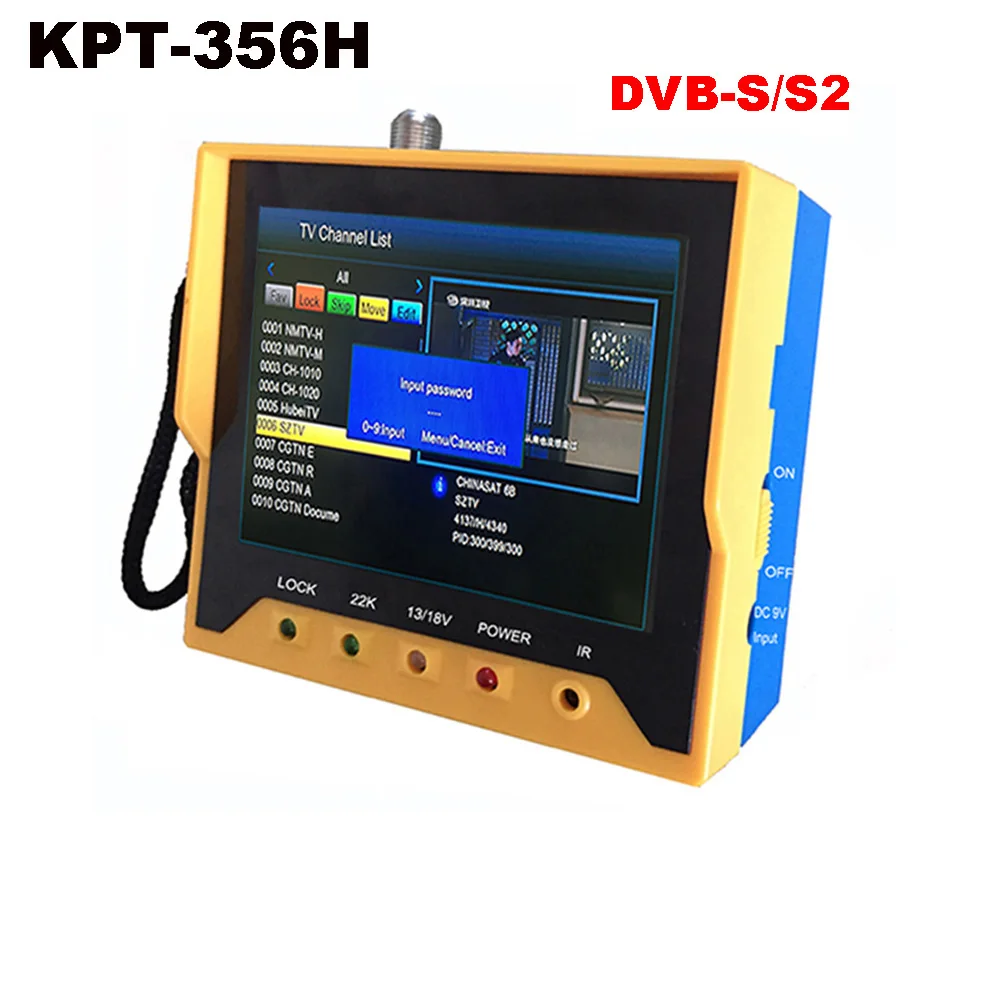 KPT 356H DVB-S2 Satfinder быстрое отслеживание Full HD цифровой спутниковый ТВ приемник Finder метр MPEG-4 модулятор DVB-S Sat Finder