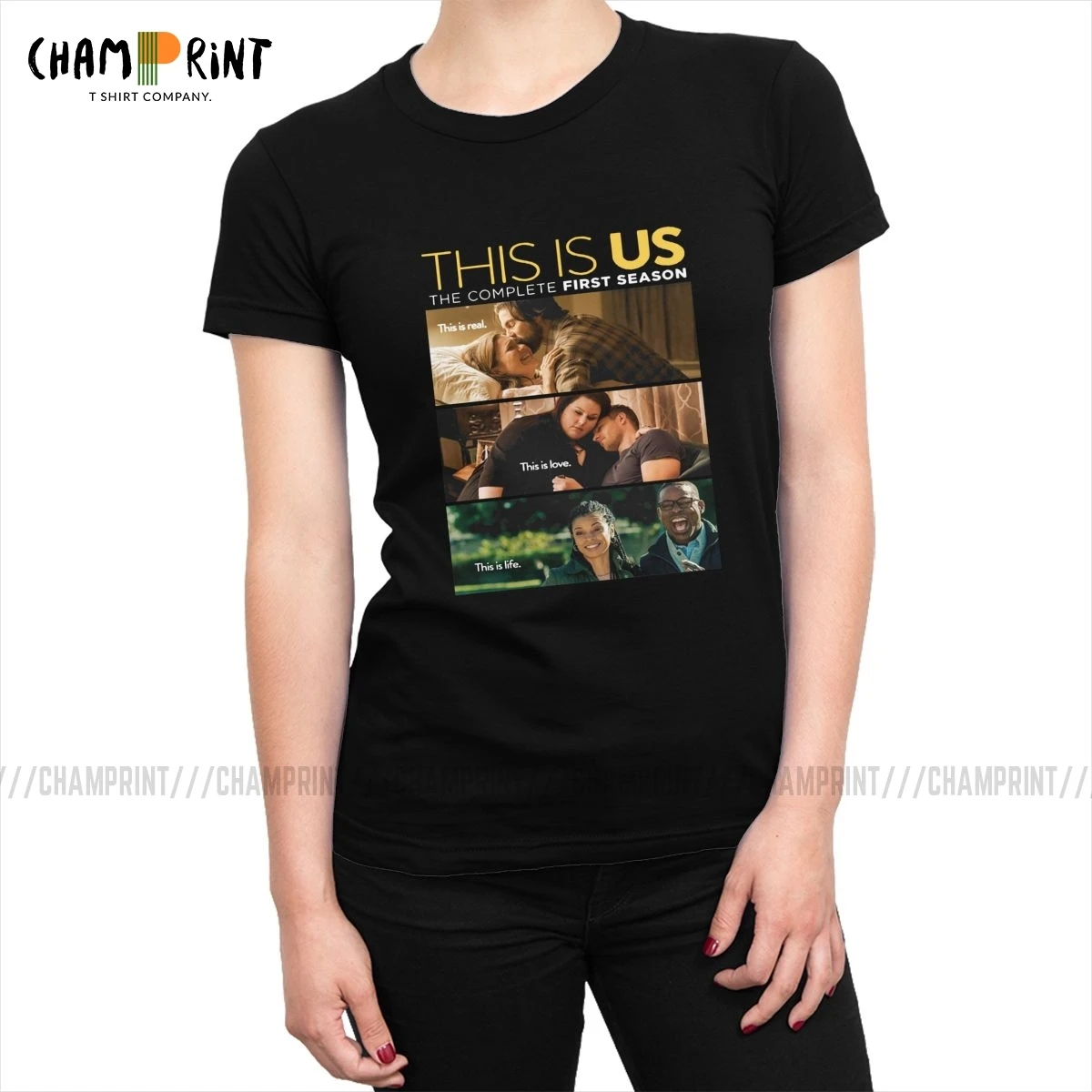 

Женская футболка с надписью «This Is is Real Love And Life», футболка с изображением сериала «Kawaii» для всей семьи США, хлопковая потрясающая одежда, женс...