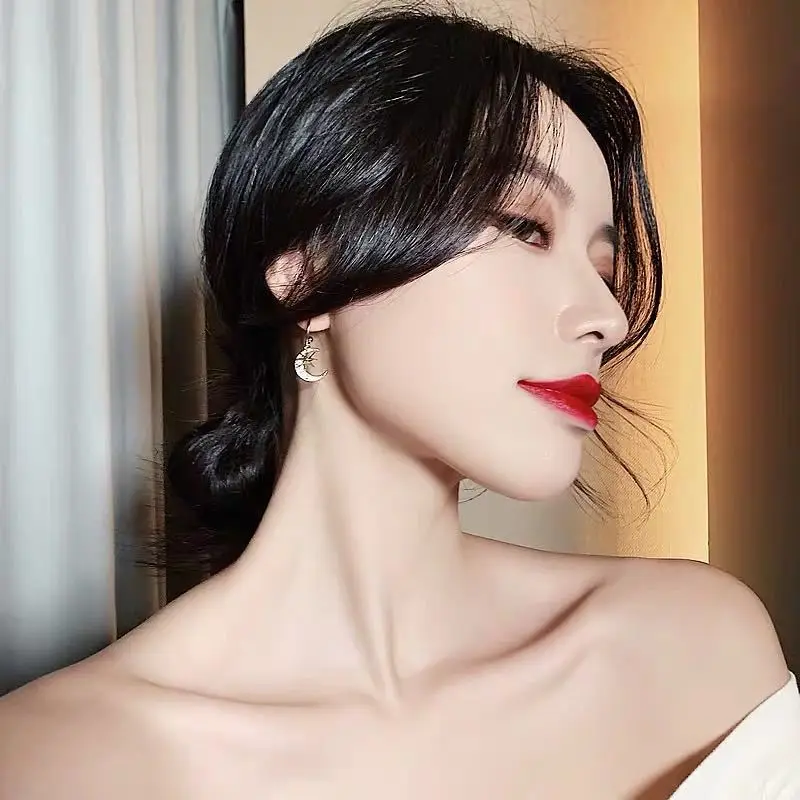 Женские серьги с Луной и звездами корейские массивные сережки Oorbellen | Украшения