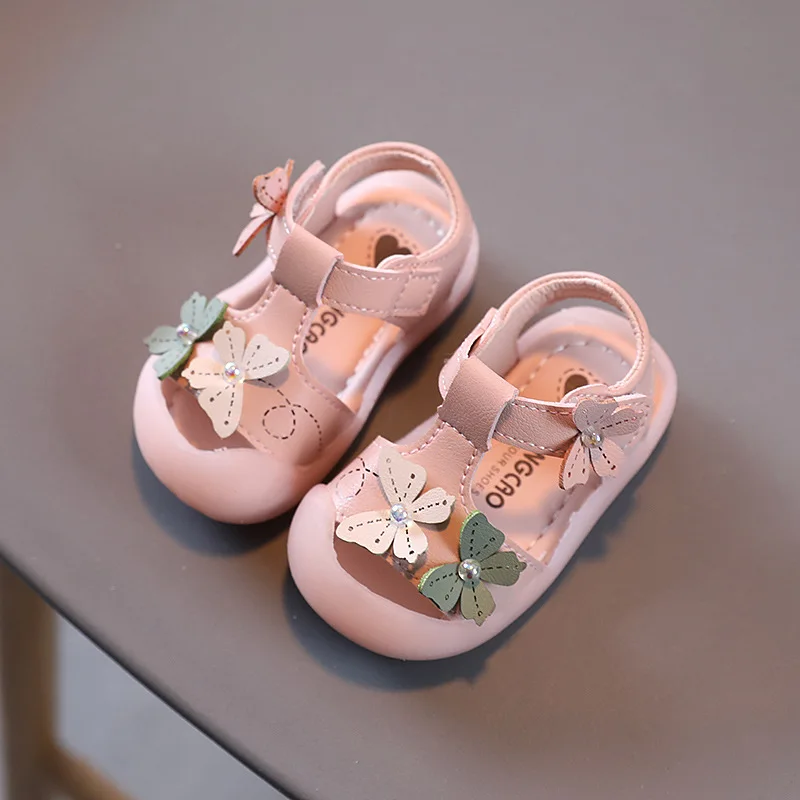 2021 Summer Baby Girl Sandals Little Princess 0-2 Year Old Soft Bottom Toddler Shoes