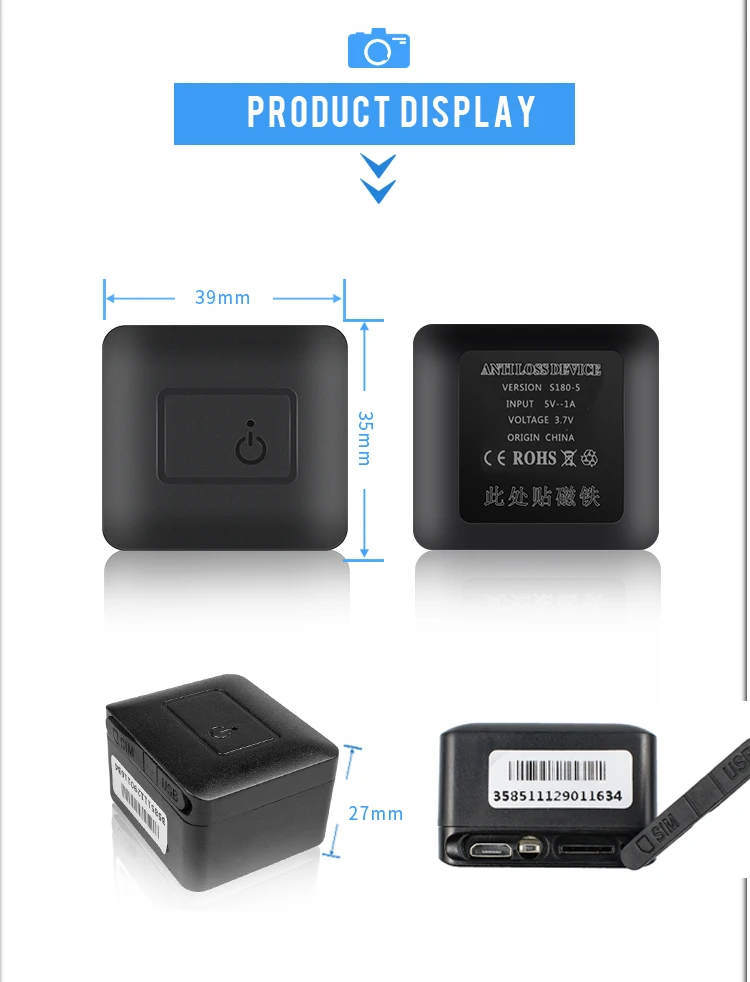 Водонепроницаемый мини GPS трекер для автомобиля устройство записи голоса GSM GPRS в
