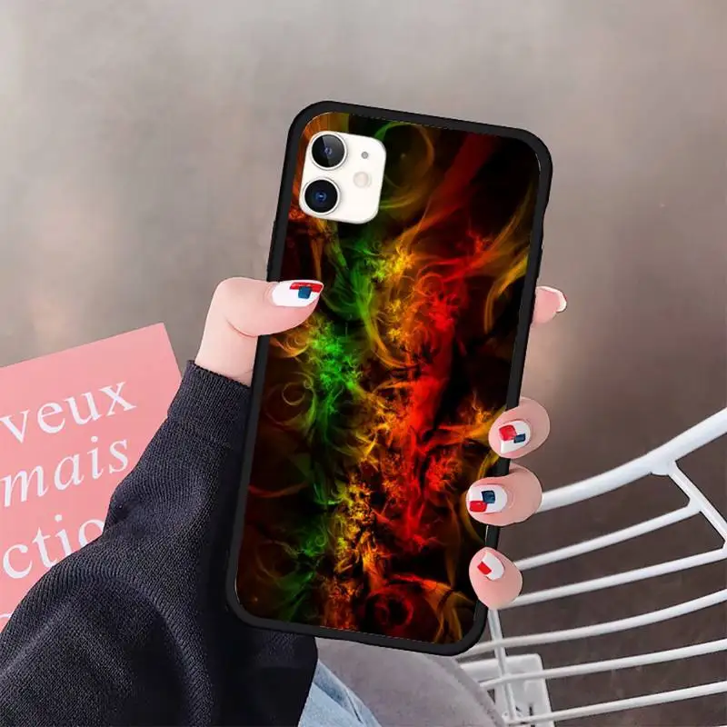 

Aesthetic colorful watercolor flame Phone Case for iPhone 11 12 pro XS MAX 8 7 6 6S Plus X 5S SE 2020 XR