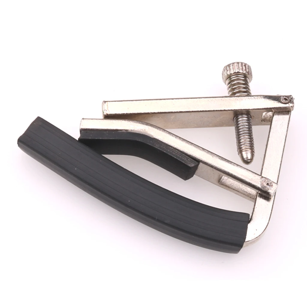 

Chrome Metal Tuning Clamp Tuner Key Trigger Capo for Acoustic Guitar Parts