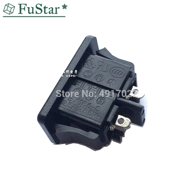 10 шт. BX 180 черный с разъемом папа IEC320 C8 Мощность Разъем AC 250V 2.5A 2Pin 8 слово розетки