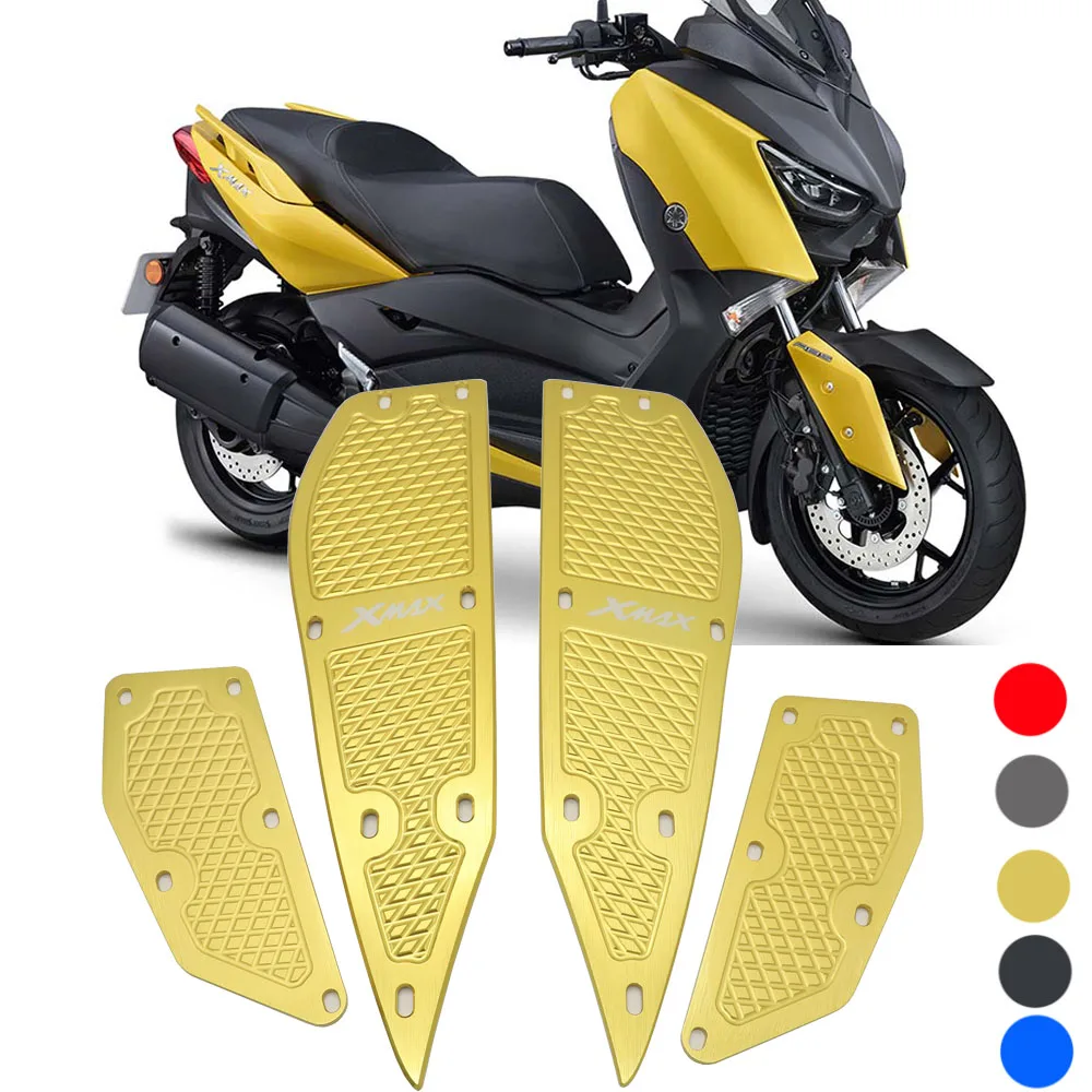Gold Для YAMAHA XMAX X-MAX 300 XMAX 250- аксессуары для мотоциклов XMAX Pad XMAXCNC новая ножная накладка педаль из алюминиевого сплава - Цвет: Gold