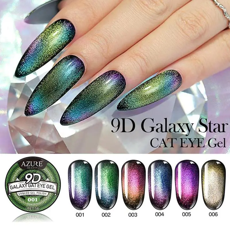 9D Гель лак для ногтей кошачий глаз долговечный Блестящий Galaxy Star клей глаз|Гель