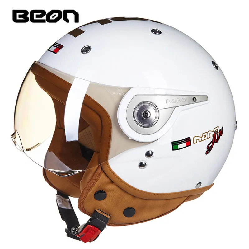BEON 110A motorcycle helmet ECE certification beon 3/4 open face motorcycle scooter casco capacete jet retro electric bike helme