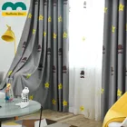 Затенение для детской комнаты Современная Скандинавская мультяшная вышитая занавеска для спальни плавающая средиземноморская занавеска