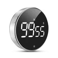 round rotary digital timer stopwatch led 99 minutes 59 seconds studying meditation countdown alarm 3 level volume kitchen gadget