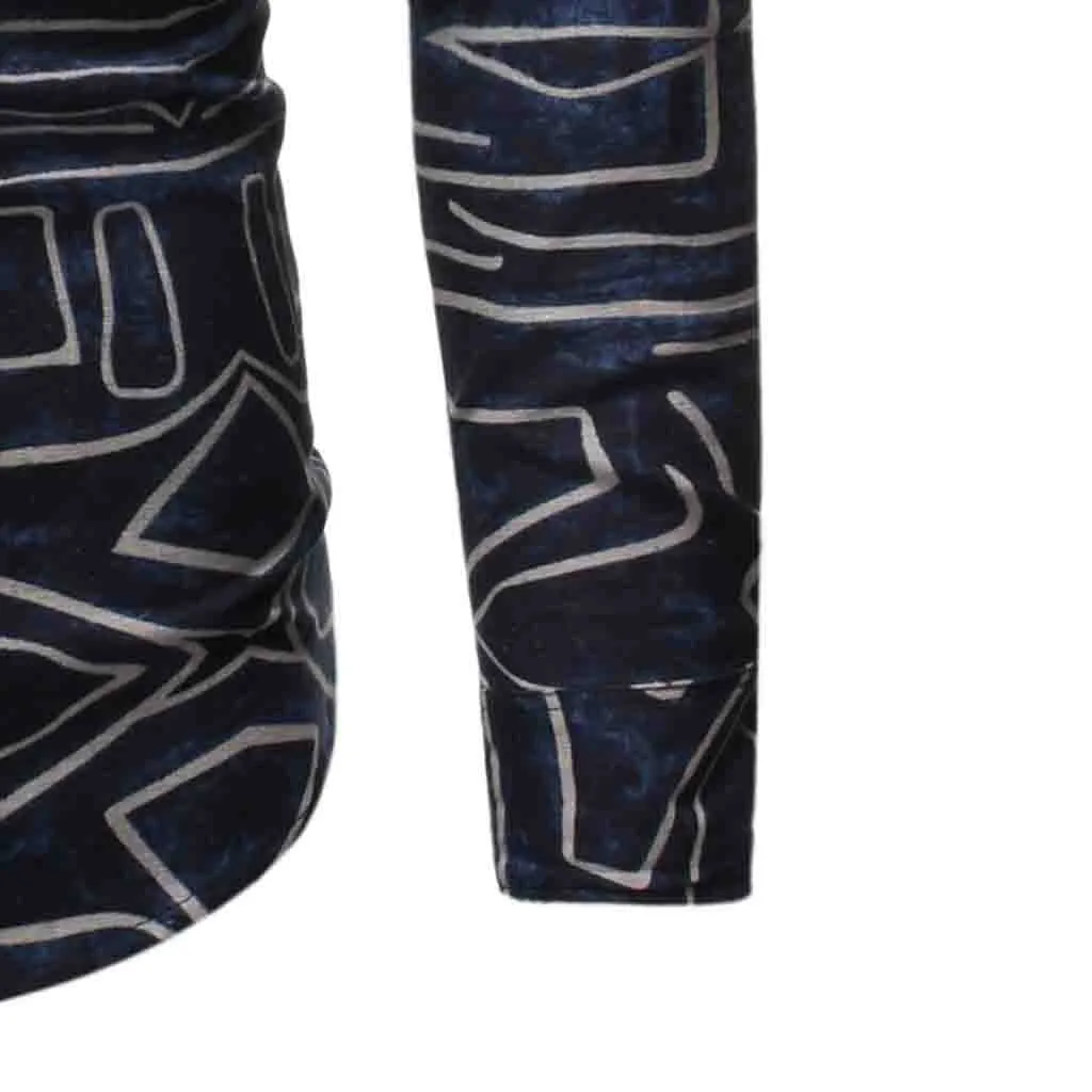 SAGACE Explosion новый дизайн Мужская винтажная рубашка в этническом стиле с воротником