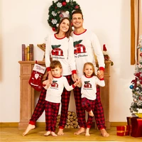 christmas pajamas set family matching outfits father mother kids baby sleepwear xmas mommy daddy pjs clothes set 011
