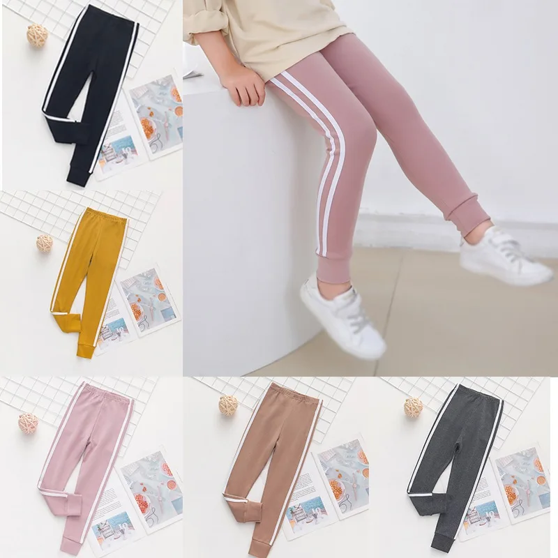 Осенние штаны для новорожденных девочек хлопковые леггинсы с эластичным поясом