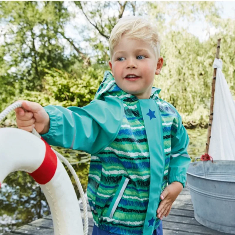 Spring summer and autumn new children's PU leather poncho raincoat waterproof windproof | Детская одежда и обувь