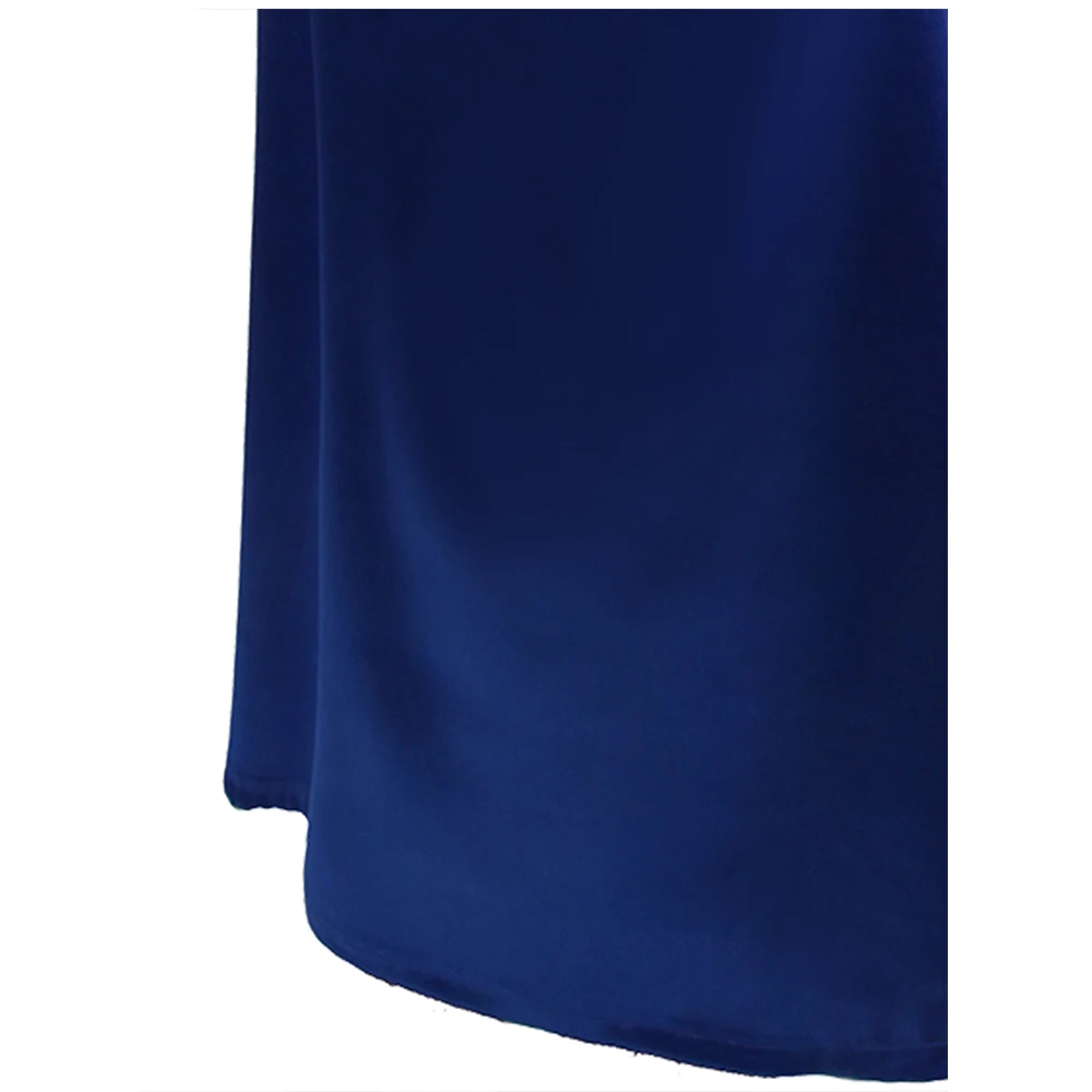 

Angel-fashions Women's Sleeveless Floral Lace Pleated Evening Dress Long Bodycon Prom Party Royal Blue W-191117