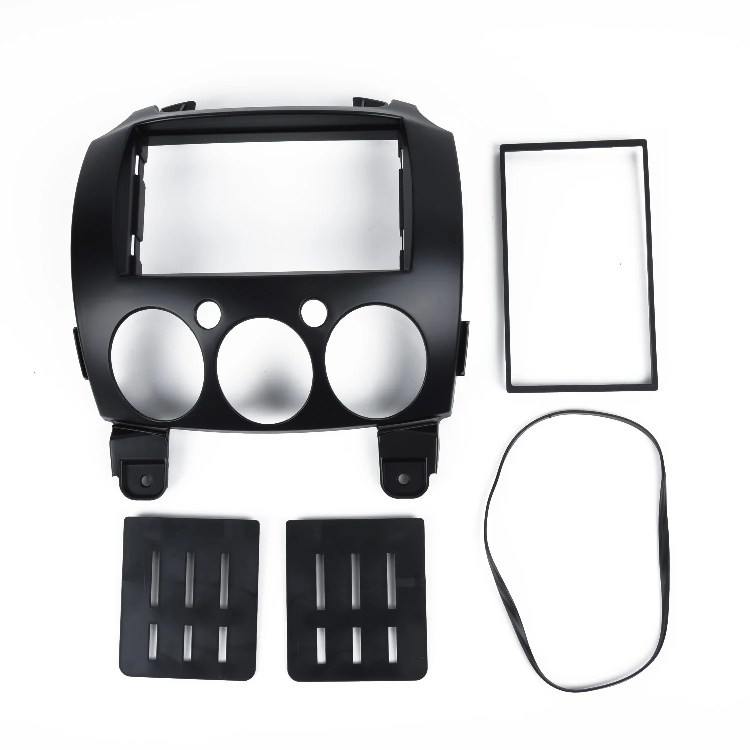 ABS пластик тире Панель рамка отделка комплект для Mazda 2/Demio 2007 2014 стерео фасции