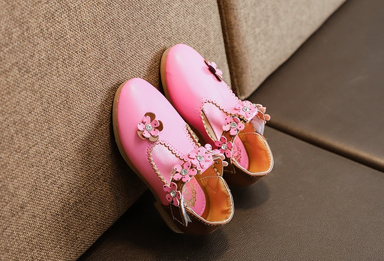 Новинка весна осень 2019 обувь для девочек с мягкой подошвой и цветами принцессы