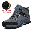 Мужские зимние водонепроницаемые кожаные кроссовки, темно-синие очень теплые ботинки для улицы, Рабочая обувь для походов, размеры 39-47, 2021