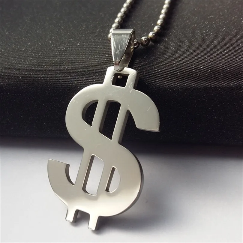 Стандартное ожерелье доллара США цепочка из нержавеющей стали с металлическими