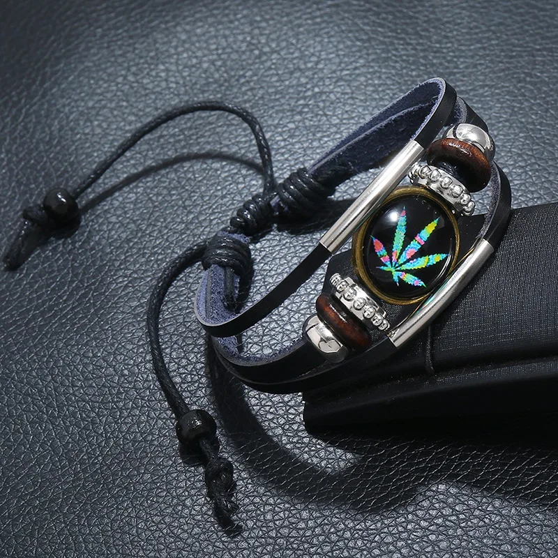 CKW классический мужской кожаный браслет Многослойный для браслета и модные