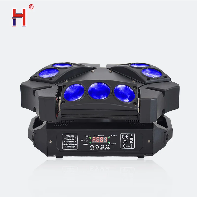 Лира светодиодный паук луч 9X12W RGBW классический 3X3W вращающийся светильник