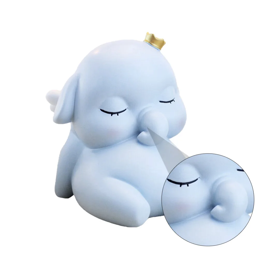 Kids Saving Pot Money Box Cartoon Elephant Piggy Bank Craft Decor (Sky-blue) | Дом и сад