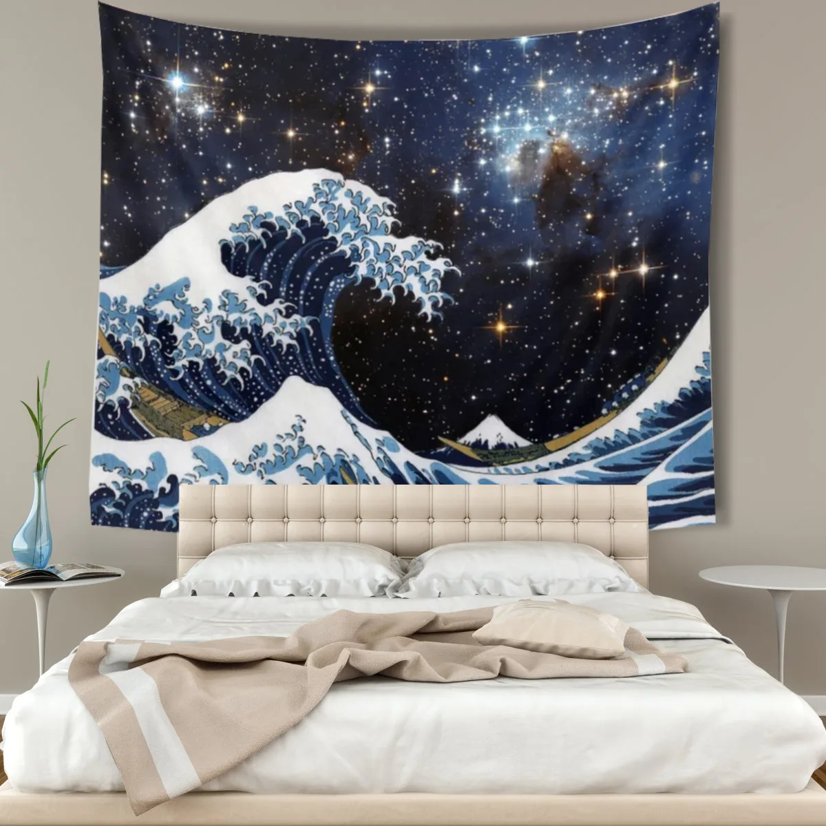 

2021 Tapestry Mural Background Wall Kanagawa Surf Home Furnishing Fashion Tapestry Home Furnishing Hanging Fabricate Beach Mat