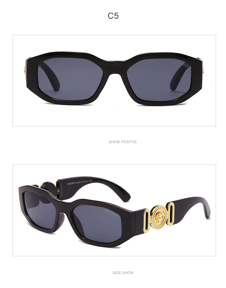 

SORVINO Fashion Big Frame Square Sunglasses Women Beauty Head Glamour Temples UV400 Vintage Sun Glasses