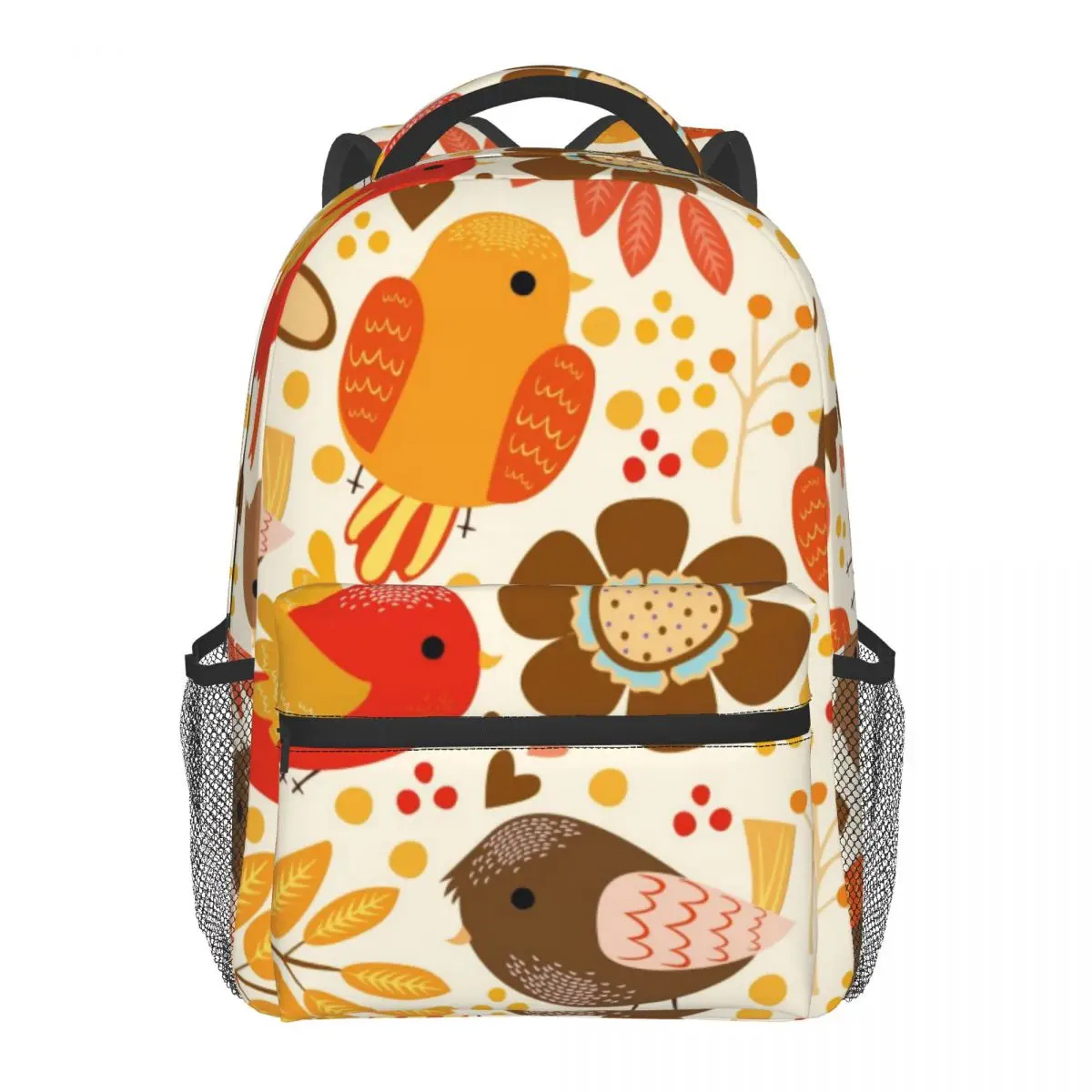 

Unique Large Capacity Backpack Cute Birds Polyster Schoolbag College Laptop Backpack Travel Book Bag