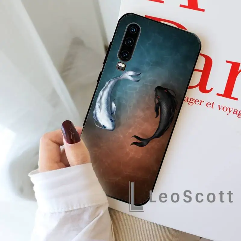 

Art painting aesthetic carp Phone Case For Huawei honor Mate P 9 10 20 30 40 Pro 10i 7 8 a x Lite nova 5t