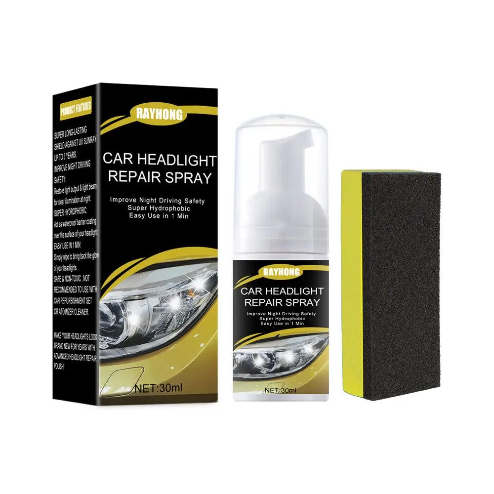 

Kitchen Kit Multipurpose Car Maintenance Bright Window Headlight Repair Glass Cleaner Oil Removal Cleaning Spray