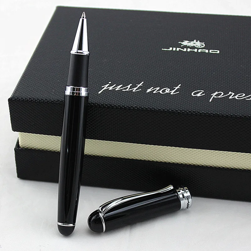 Jinhao 750 Черная Ручка-роллер с шероховатой поверхностью, 10 цветов, высокое качество, роскошные канцелярские принадлежности для офиса и школы