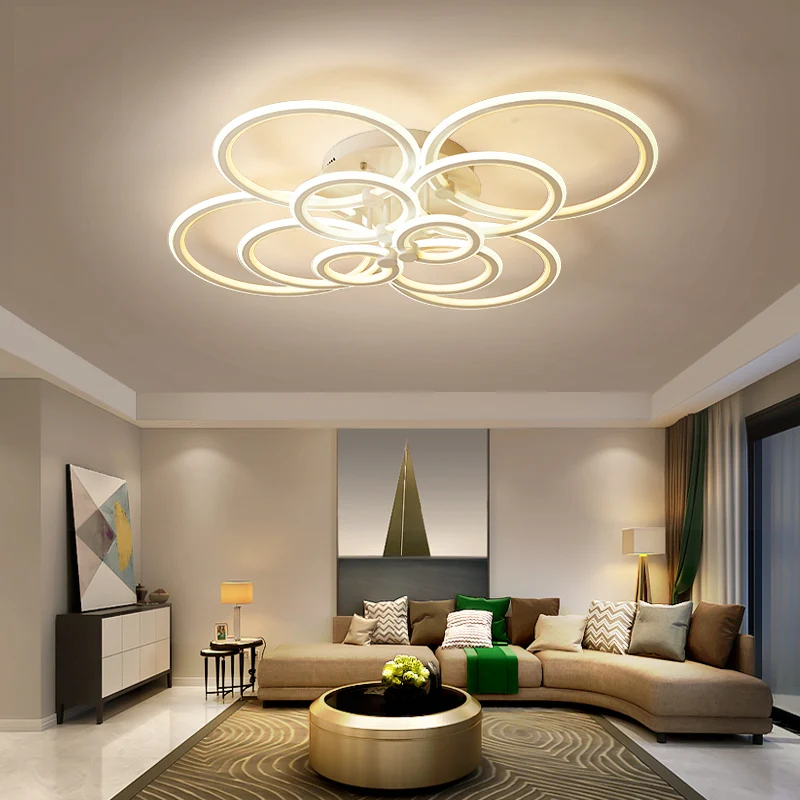 Потолочная люстра светодиодная для гостиной спальни кабинета с дистанционным