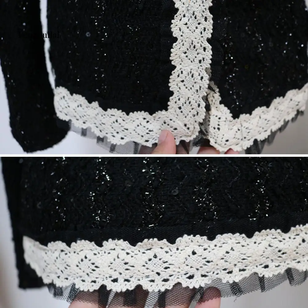 Женские блейзеры женские осенние блестящие Дамские куртки и пальто черные