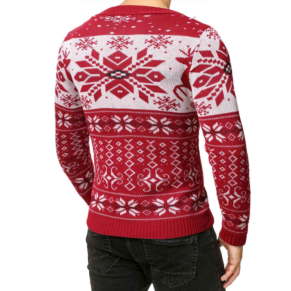 Новый Рождественский свитер для мужчин брендовый теплый пуловер с принтом