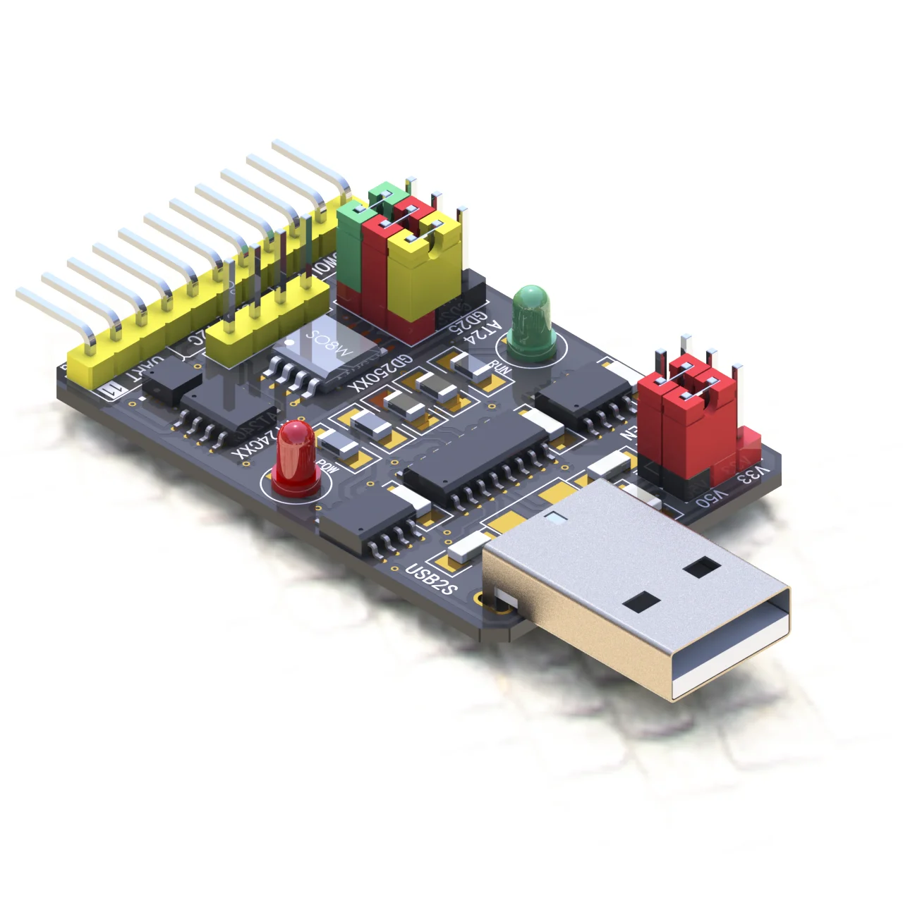 Программируемый USB к IIC/I2C/SPI/UART адаптер UART IIC/I2C/SPI_USB2S | Дом и сад