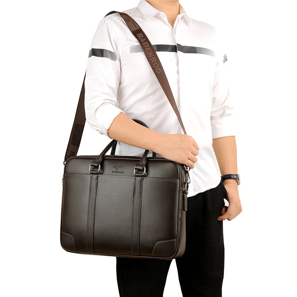 

High Capacity Men's Shoulder Bags For Business Waterproof Briefcases Portable Male Messenger Bag 14 Inch Laptop Bag