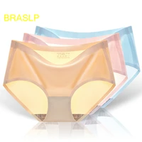 braslp womens underwear traceless ventilation mesh summer thin cotton underwear mid waist sexy one piece breifs