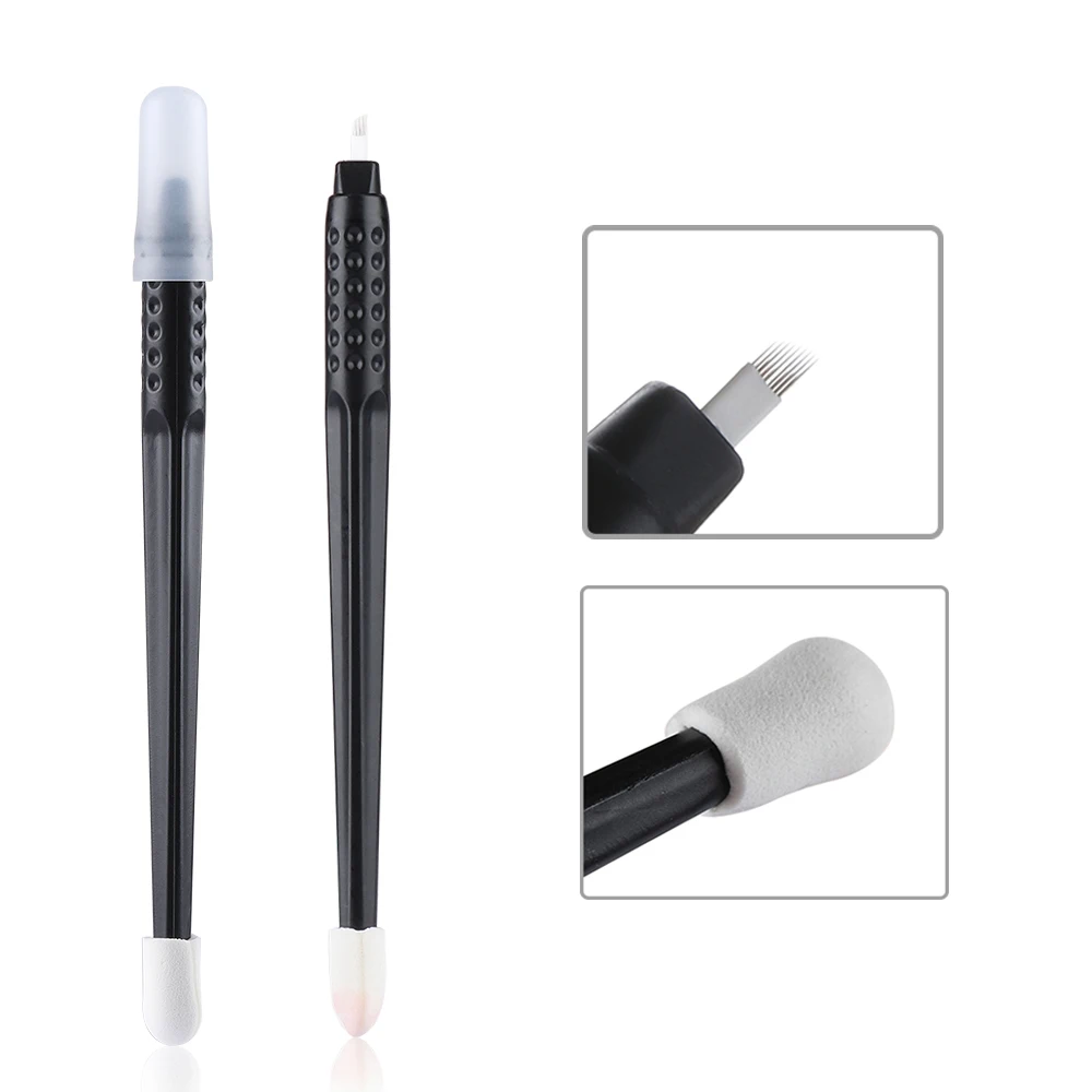 Microblading ручная одноразовая Татуировка ручка с иглы для бровей татуировки перманентный макияж F9 F12 U18 шпильки иглы Лезвия для нанесения орнамента - Габаритные размеры: 5