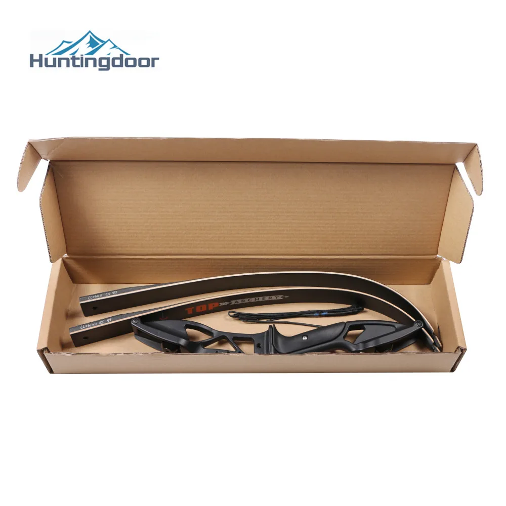 

Hunting Bow & Arrow Set 30-50lbs Archery Recurve Bow 56'' Metal Riser Black Training Takedown Bow 31'' Carbon Arrow Shooting
