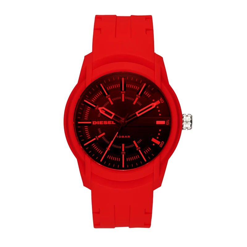 Дизель/Дисней Янтарная серия ярко красные поляризованные зеркальные часы