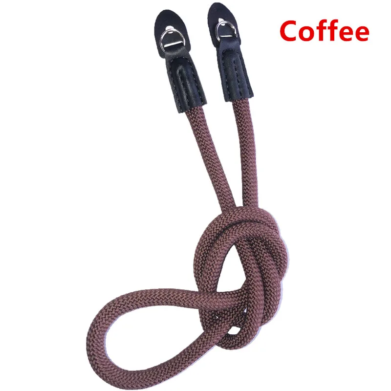 Нейлоновая веревка для камеры плечевой ремень шейный ремень для беззеркальной цифровой камеры Leica Canon Nikon Olympus Pentax sony - Цвет: Coffee