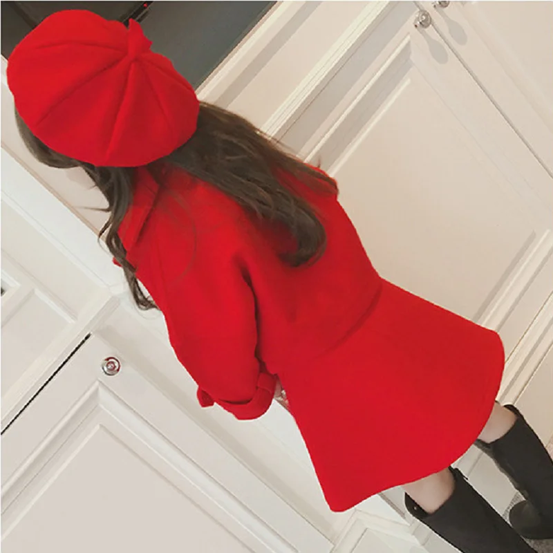 Комплект одежды для девочек из 3 предметов красный спортивный костюм с капюшоном