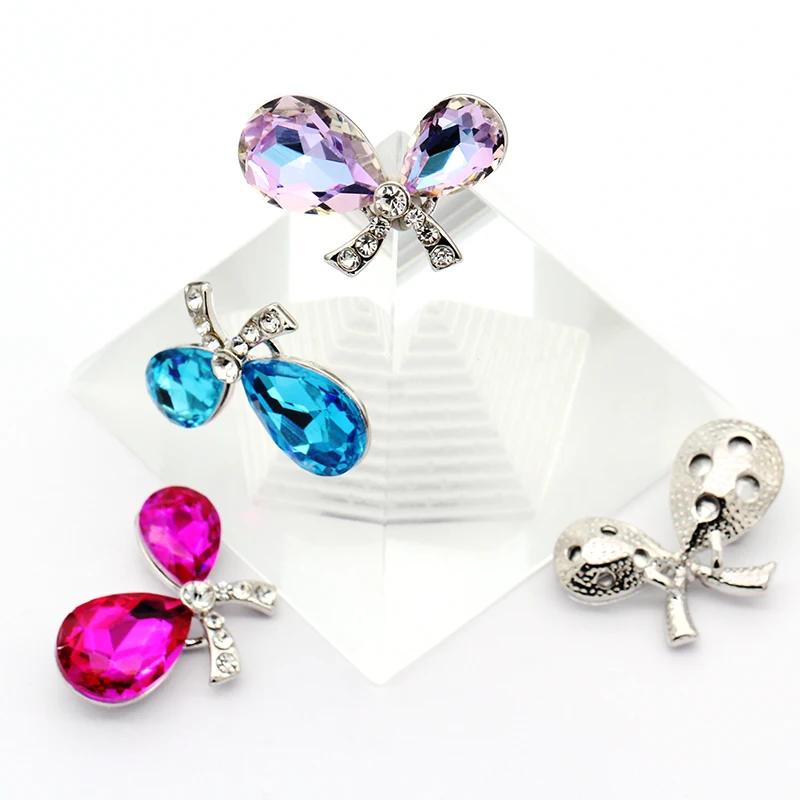 Новый стиль пришивные стразы стеклянный бантик украшения аксессуары для