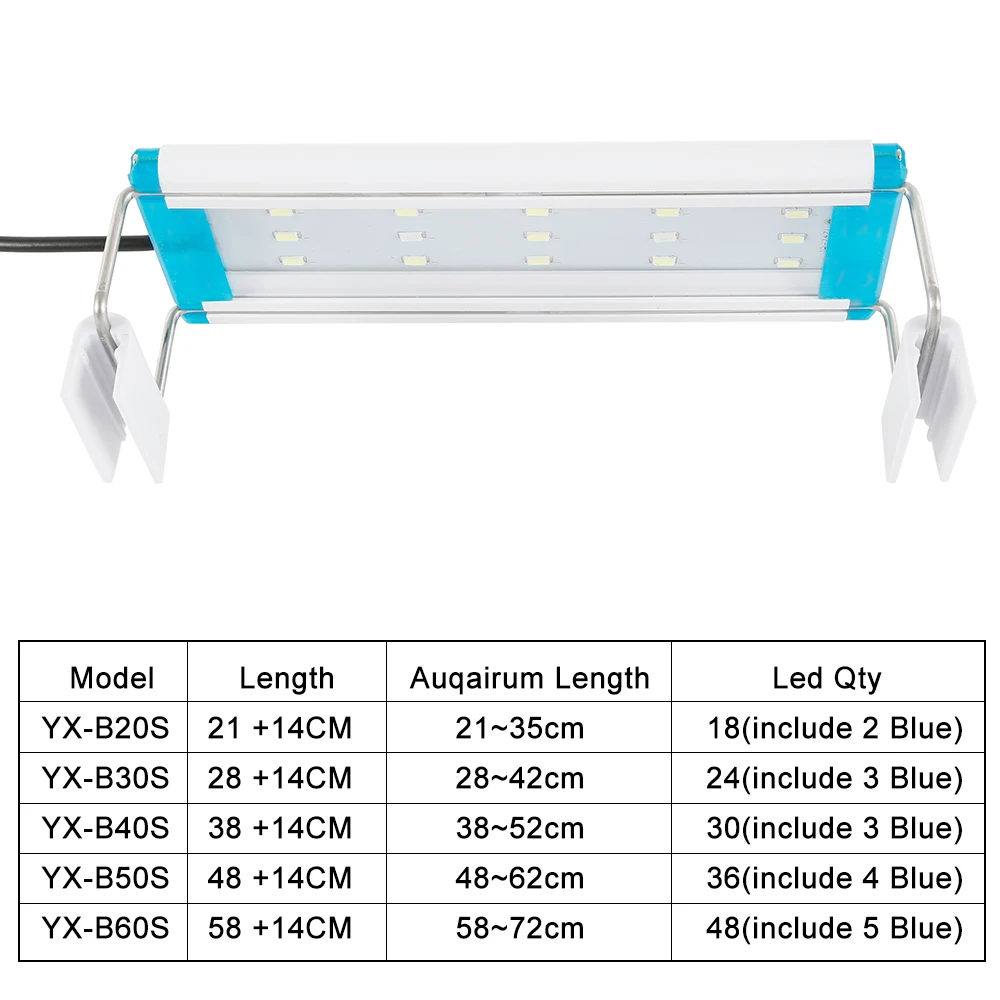 Супер тонкий светодиодный светильник для аквариума водных растений 18 75 см