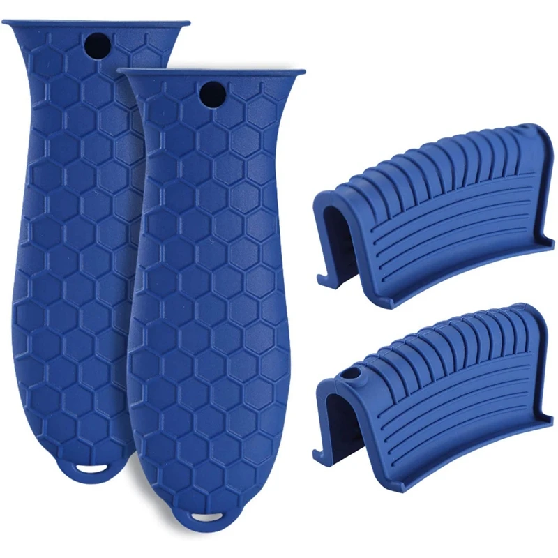 Силиконовые горячая ручка держатель для чугуна 4 шт горшок рукав Нескользящие