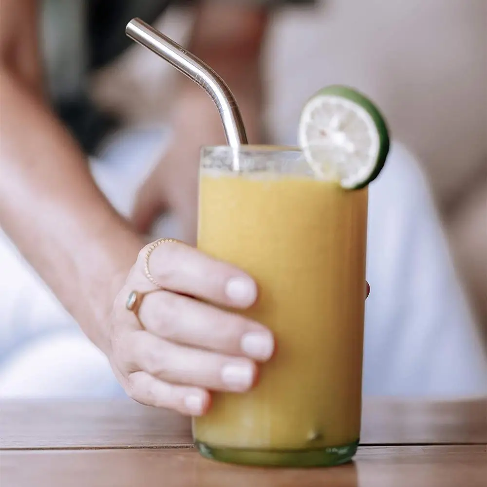 10 шт./компл. 12 мм разноцветная многоразовая Питьевая соломка металлическая