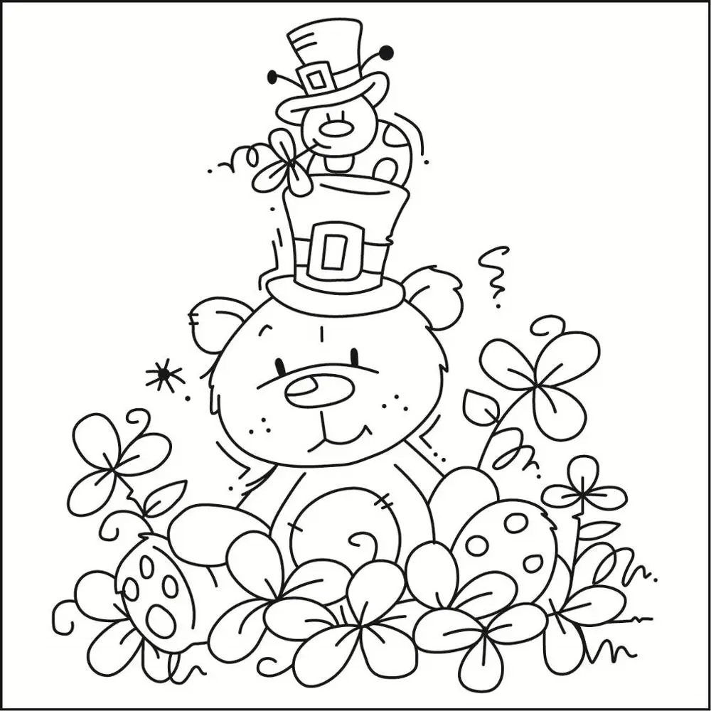 

Новый 10x8 цветок медведь прозрачный силиконовый печать для DIY скрапбукинга фотоальбом декоративный прозрачный штамп