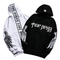 autumn and winter guochao street hip hop lovers european american wind angel wings loose pullover long sleeve sweater hooded