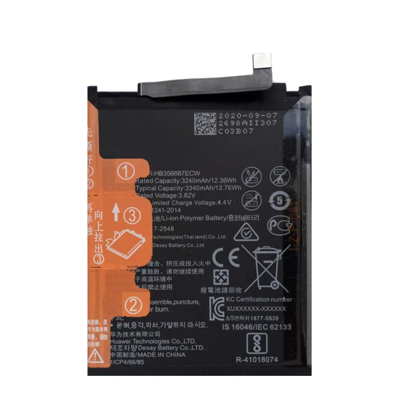 Bater&iacute;a 100% Original para Huawei Mate 10 Lite P30 Lite G10 / Nova 2 Plus 2i 3i 4e / Honor 9i 7X, 3340mAh, HB356687ECW, novedad-2