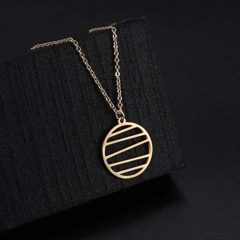Ожерелье моя форма из нержавеющей стали для женщин Геометрические линии золотой